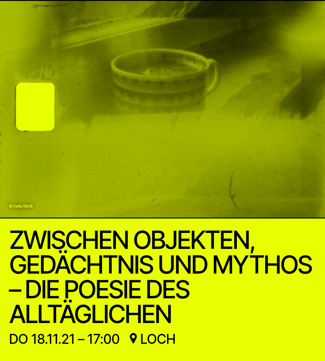 featured image thumbnail for post WORKSHOP: Zwischen Objekten, Gedächtnis und Mythos – Die Poesie des Alltäglichen @ LOCH, Wuppertal (2021-11-18)